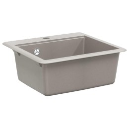 ZLEW SZARY 470X440MM GRANIT