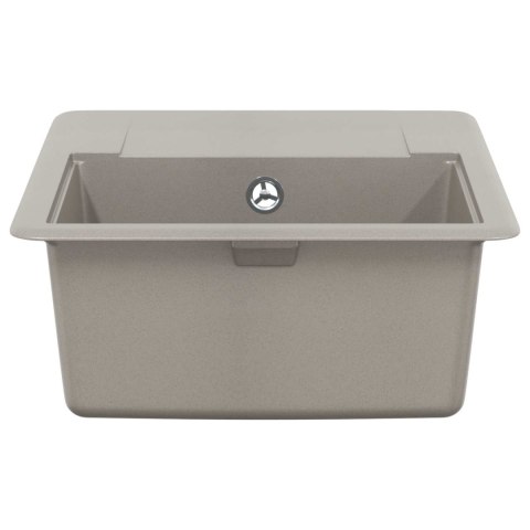 ZLEW SZARY 560X460MM 80% KWARC I 20% ŻYWICA