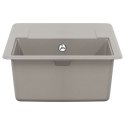 ZLEW SZARY 670X460MM 80% KWARC I 20% ŻYWICA