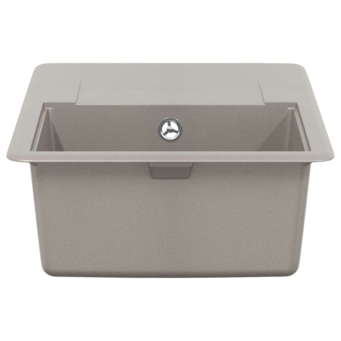 ZLEW SZARY 670X460MM 80% KWARC I 20% ŻYWICA