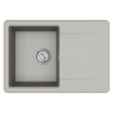 ZLEW SZARY 670X460MM 80% KWARC I 20% ŻYWICA