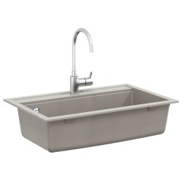 ZLEW SZARY 795X505MM 80% KWARCU I 20% ŻYWICY