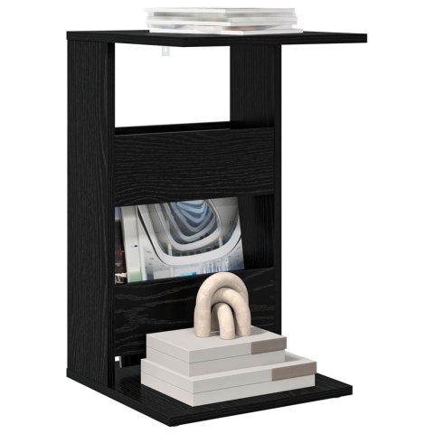 STOLIK BOCZNY CZARNY DĄB 40X35X60,5CM