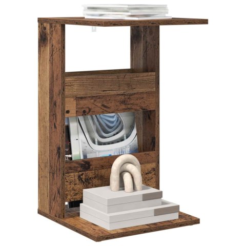 STOLIK BOCZNY STARE DREWNO 40X35X60,5CM