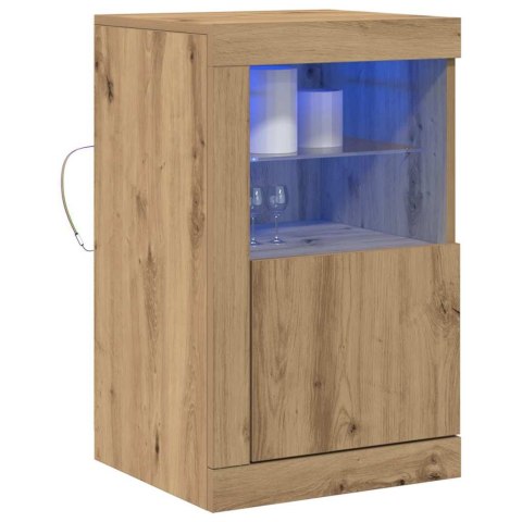KOMODA LED 2 SZT. DĄB RZEMIEŚLNICZY 41X37X67CM