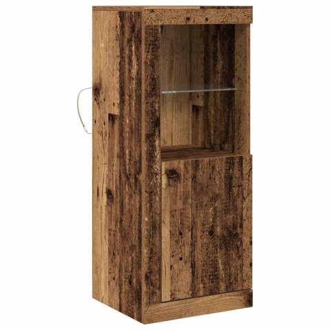 KOMODA LED BRĄZOWY 41X37X100CM
