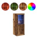 KOMODA LED BRĄZOWY 41X37X100CM