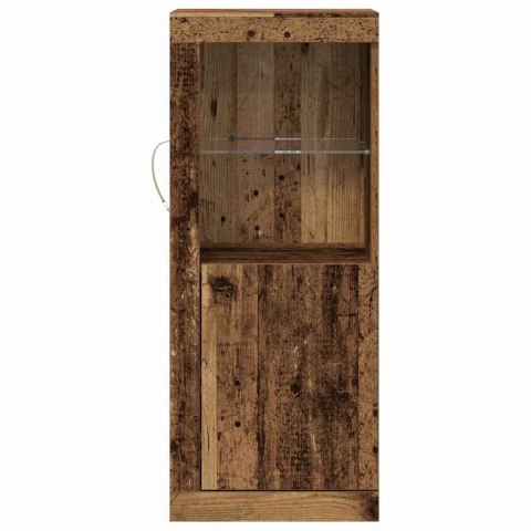 KOMODA LED BRĄZOWY 41X37X100CM