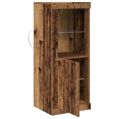 KOMODA LED BRĄZOWY 41X37X100CM