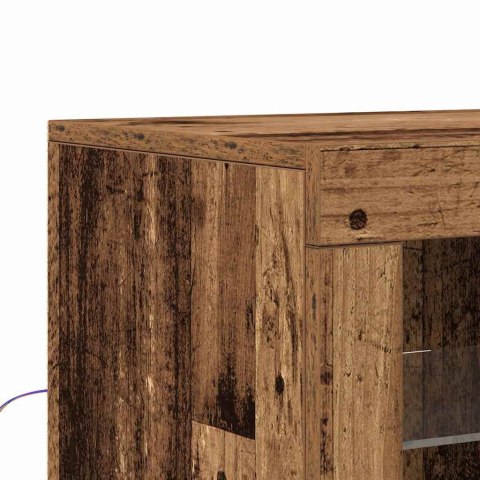 KOMODA LED BRĄZOWY 41X37X100CM