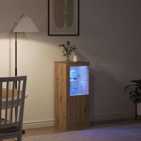 KOMODA LED BRĄZOWY 41X37X100CM