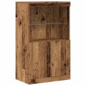 KOMODA LED BRĄZOWY 60X37X100CM