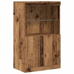 KOMODA LED BRĄZOWY 60X37X100CM