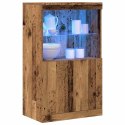KOMODA LED BRĄZOWY 60X37X100CM
