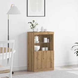 KOMODA LED BRĄZOWY 60X37X100CM