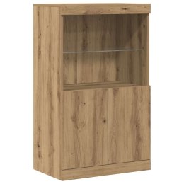 KOMODA LED BRĄZOWY 60X37X100CM