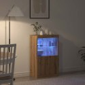 KOMODA LED BRĄZOWY 60X37X100CM
