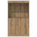 KOMODA LED BRĄZOWY 60X37X100CM