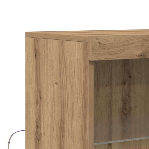 KOMODA LED BRĄZOWY 60X37X100CM