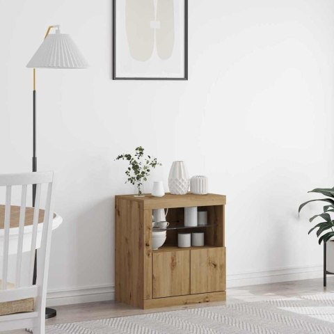 KOMODA LED BRĄZOWY 60,5X37X67CM