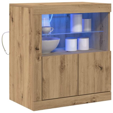 KOMODA LED BRĄZOWY 60,5X37X67CM