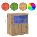KOMODA LED BRĄZOWY 60,5X37X67CM