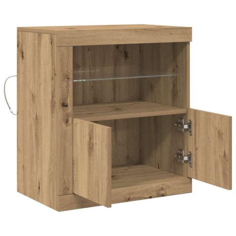 KOMODA LED BRĄZOWY 60,5X37X67CM
