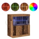 KOMODA LED BRĄZOWY 60,5X37X67CM