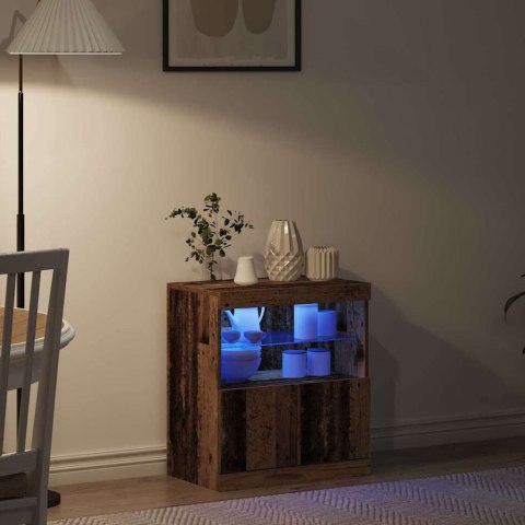 KOMODA LED BRĄZOWY 60,5X37X67CM