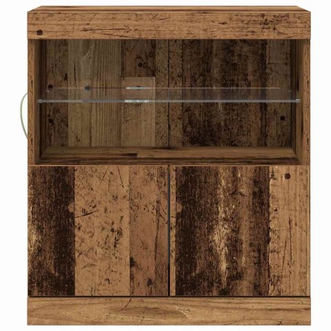 KOMODA LED BRĄZOWY 60,5X37X67CM