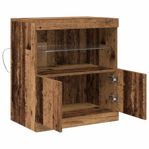 KOMODA LED BRĄZOWY 60,5X37X67CM