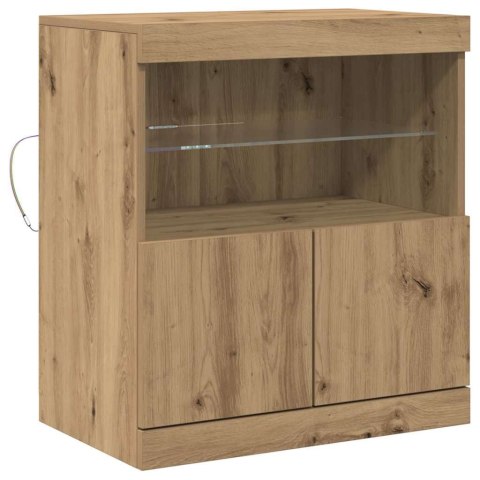KOMODA LED BRĄZOWY 60,5X37X67CM