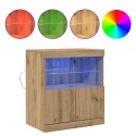 KOMODA LED BRĄZOWY 60,5X37X67CM