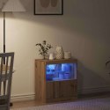 KOMODA LED BRĄZOWY 60,5X37X67CM
