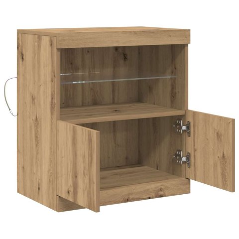 KOMODA LED BRĄZOWY 60,5X37X67CM