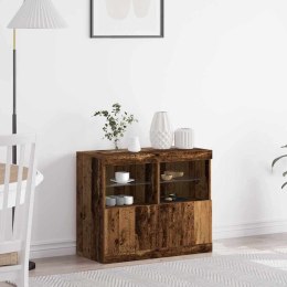 KOMODA LED BRĄZOWY 81X37X66,5CM