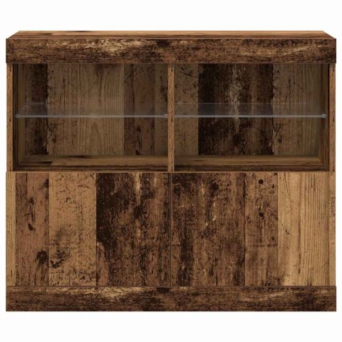 KOMODA LED BRĄZOWY 81X37X66,5CM