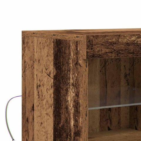 KOMODA LED BRĄZOWY 81X37X66,5CM