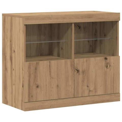 KOMODA LED BRĄZOWY 81X37X66,5CM