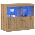 KOMODA LED BRĄZOWY 81X37X66,5CM