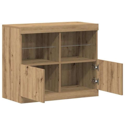 KOMODA LED BRĄZOWY 81X37X66,5CM