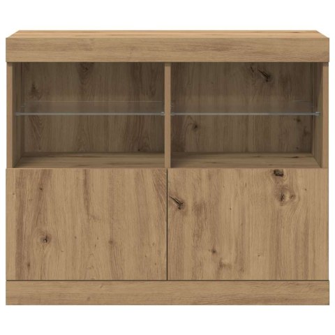 KOMODA LED BRĄZOWY 81X37X66,5CM