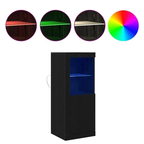 KOMODA LED CZARNY 41X37X100CM