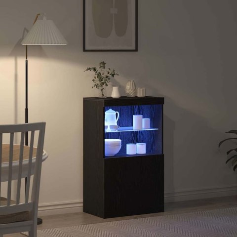 KOMODA LED CZARNY 60X37X100CM
