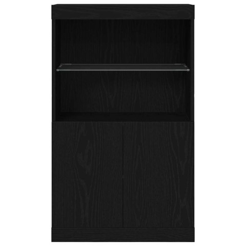 KOMODA LED CZARNY 60X37X100CM