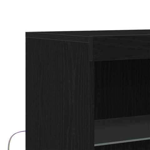 KOMODA LED CZARNY 60X37X100CM