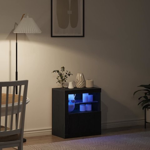 KOMODA LED CZARNY 60,5X37X67CM