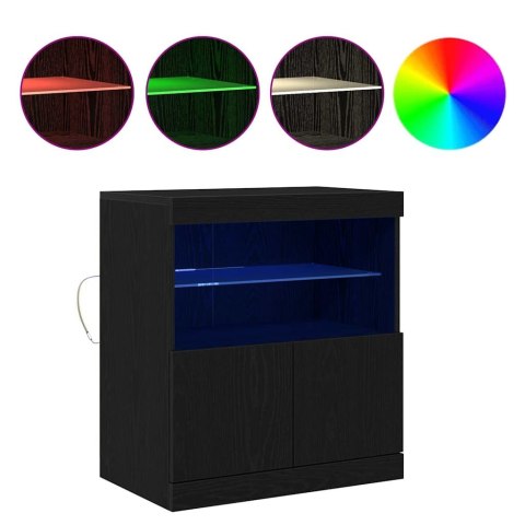 KOMODA LED CZARNY 60,5X37X67CM