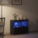 KOMODA LED CZARNY 81X37X66,5CM