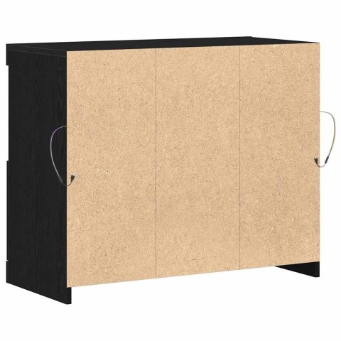 KOMODA LED CZARNY 81X37X66,5CM